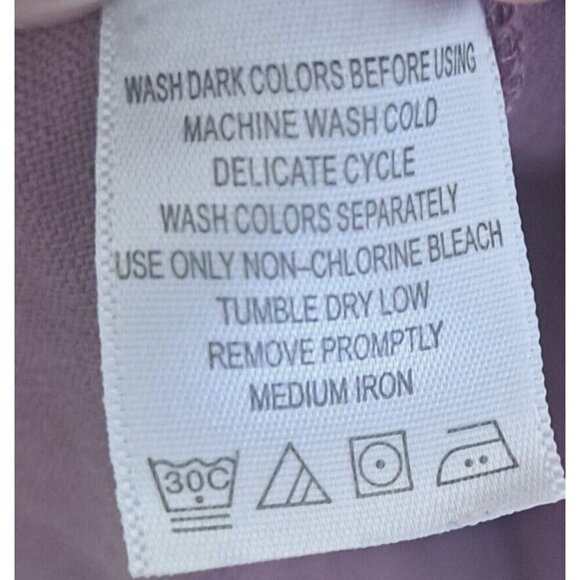 Chadwick's Women's 16 Dark Mauve Long Sleeve Linen Button-Up Breast Pocket Shirt - Picture 7 of 7